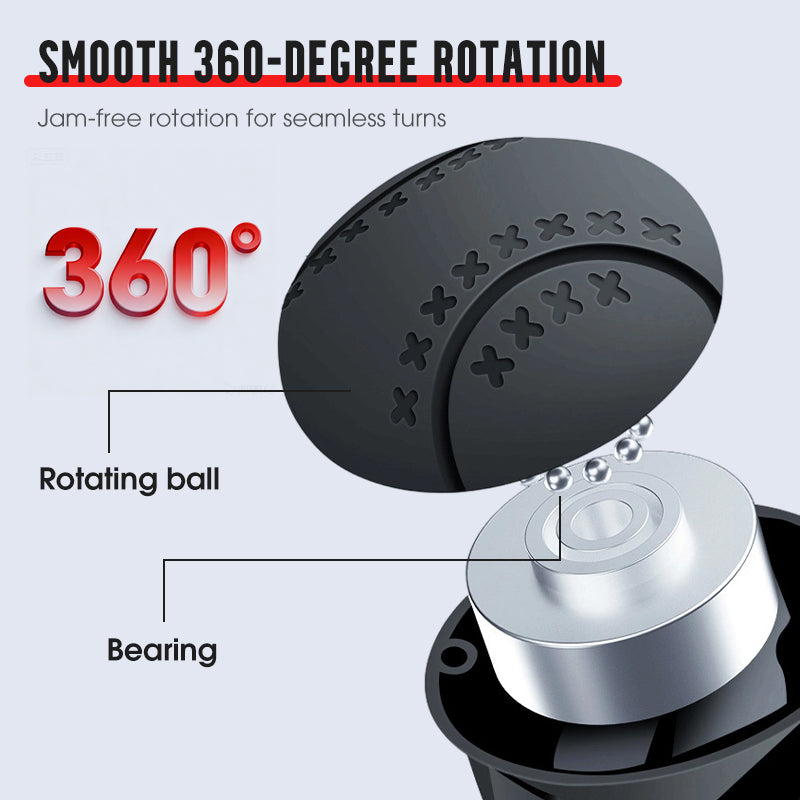 🛒 BUY 2, GET 3! ✨ Ergonomic Steering Wheel Knob - Anti-slip design for better grip in all conditions 🔧💫