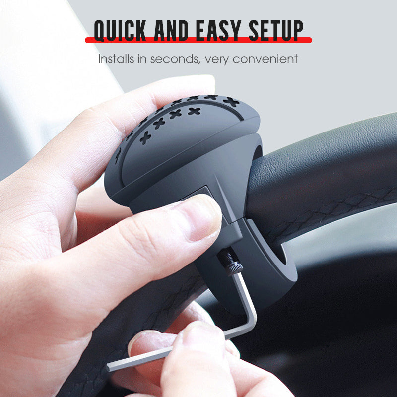 🛒 BUY 2, GET 3! ✨ Ergonomic Steering Wheel Knob - Anti-slip design for better grip in all conditions 🔧💫