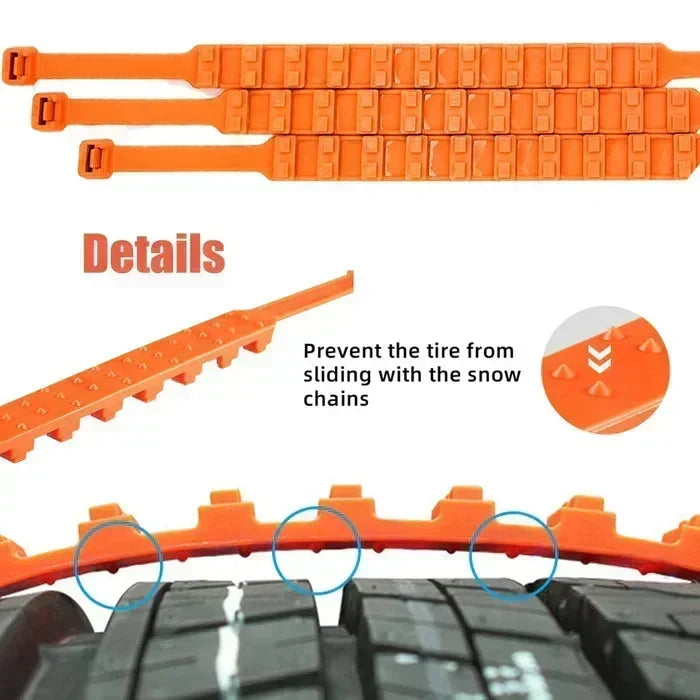 🥳2026 HOT SALE🥳💞50K+ SOLD! 🚗❄️ 50% OFF! Car Anti-Slip Tire Chains – 90-second install, heavy-duty grip, universal fit 18-32", reusable nylon. Safe winter driving! 🛡️💪