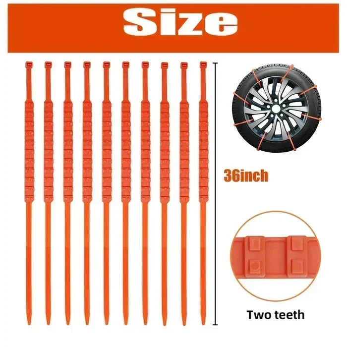 🥳2026 HOT SALE🥳💞50K+ SOLD! 🚗❄️ 50% OFF! Car Anti-Slip Tire Chains – 90-second install, heavy-duty grip, universal fit 18-32", reusable nylon. Safe winter driving! 🛡️💪
