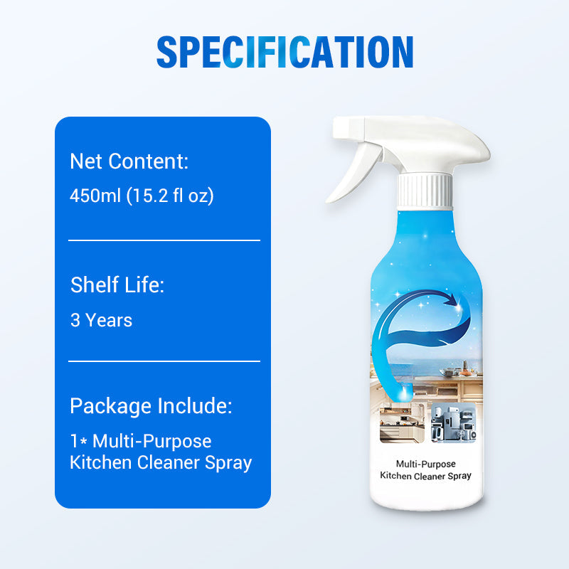 🥳2026 HOT SALE🥳💞50K+ SOLD!🧼🌿 Stubborn Grease? Gone in Seconds! Powerful Multi-Surface Kitchen Spray. ✨🍳