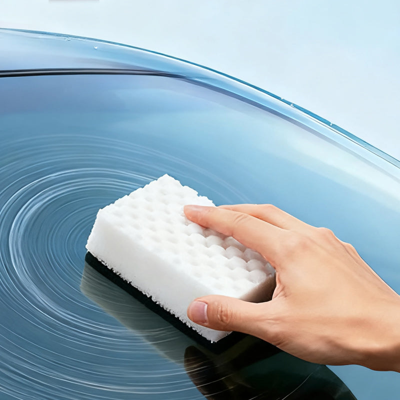 🚗 BUY MORE SAVE MORE✨ CAR GLASS CLEANING SPONGE - Effortless Scrubbing & Streak-Free Shine, Gentle on Tinted Windows and Mirrors, Quick-Drying Formula 🌟🧽