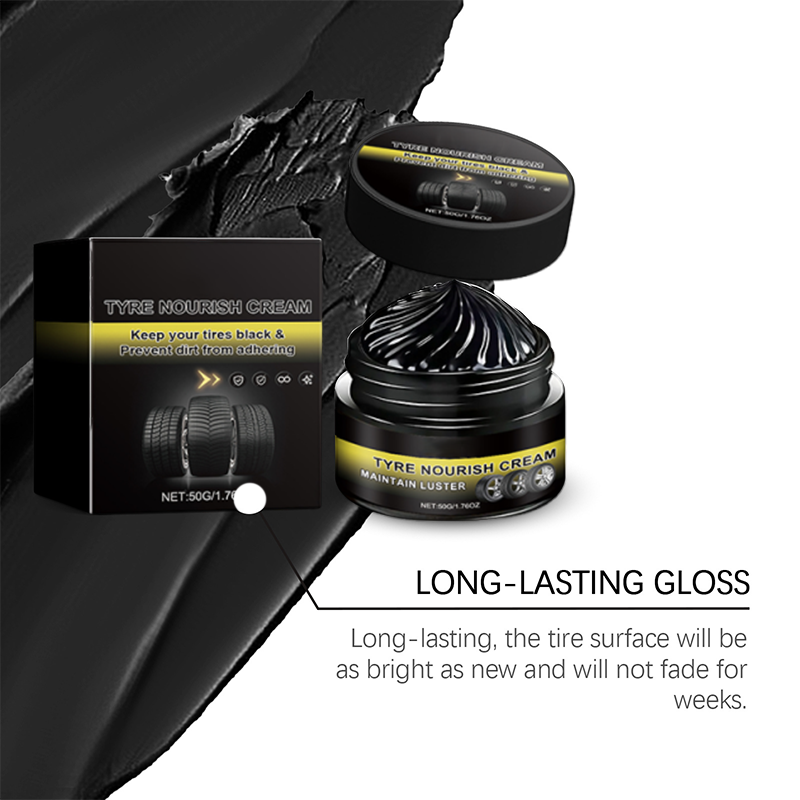 Tire wax – restores black gloss, blocks UV, repels dirt. Easy & quick! 🚗