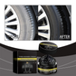 Tire wax – restores black gloss, blocks UV, repels dirt. Easy & quick! 🚗