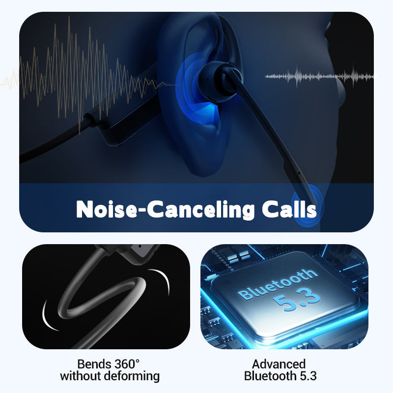 🎁Hot Sale Promotion 63% OFF🔥 Open Air Conduction Wireless Bluetooth Headset with Microphone