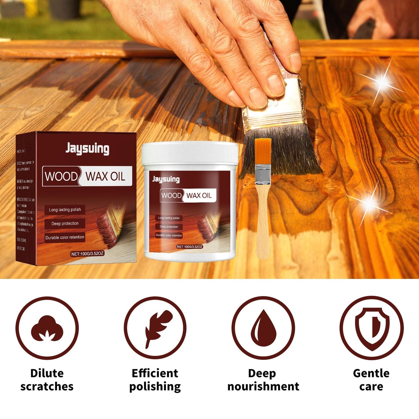 Wood Cleaner & Polish 3.5 Oz🏠Waterproof and corrosion resistant🏠