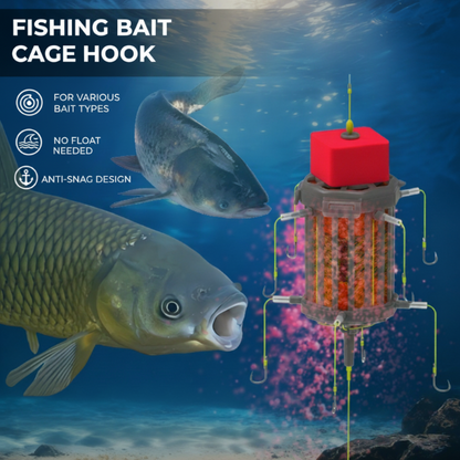 🎣 Reverse Bottom Bait Cage Hook Rig – Elevate Your Bait, Outsmart the Big Fish! 🐟✨