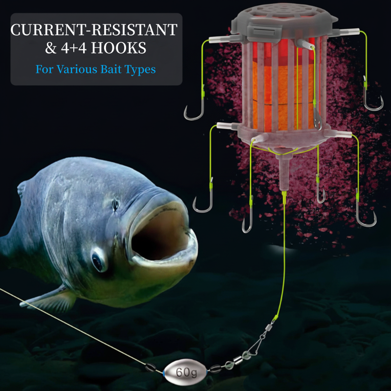 🎣 Reverse Bottom Bait Cage Hook Rig – Elevate Your Bait, Outsmart the Big Fish! 🐟✨