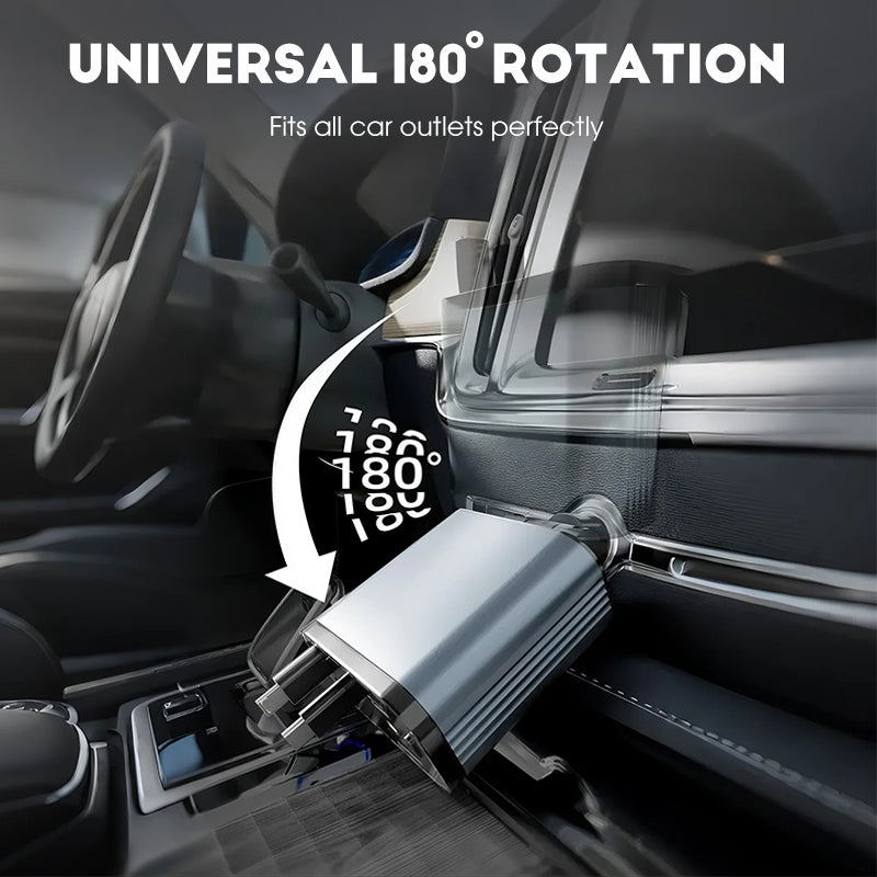 ⏳Time-Limited Special⏰Ultra-fast 4-in-1 Car Charger 90W – With Retractable Cables & Ambient Starlight