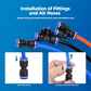 1/4 Inch Pneumatic Push-to-Connect Air Hose Fittings Kit ⚡🔧