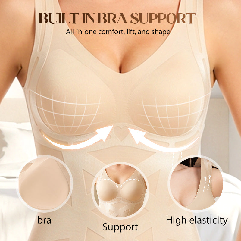 Seamless Body Shaping Camisole with Built-in Bra