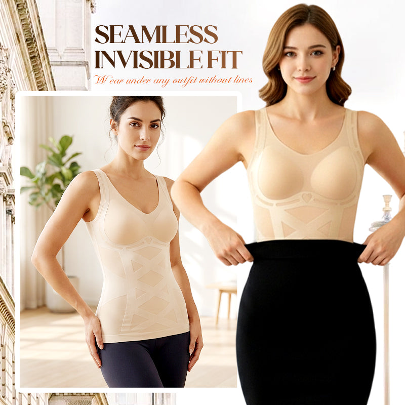 Seamless Body Shaping Camisole with Built-in Bra