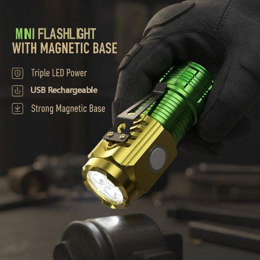 🔋 Mini Magnetic Rechargeable Flashlight – Light That Sticks With You Anywhere! ✨