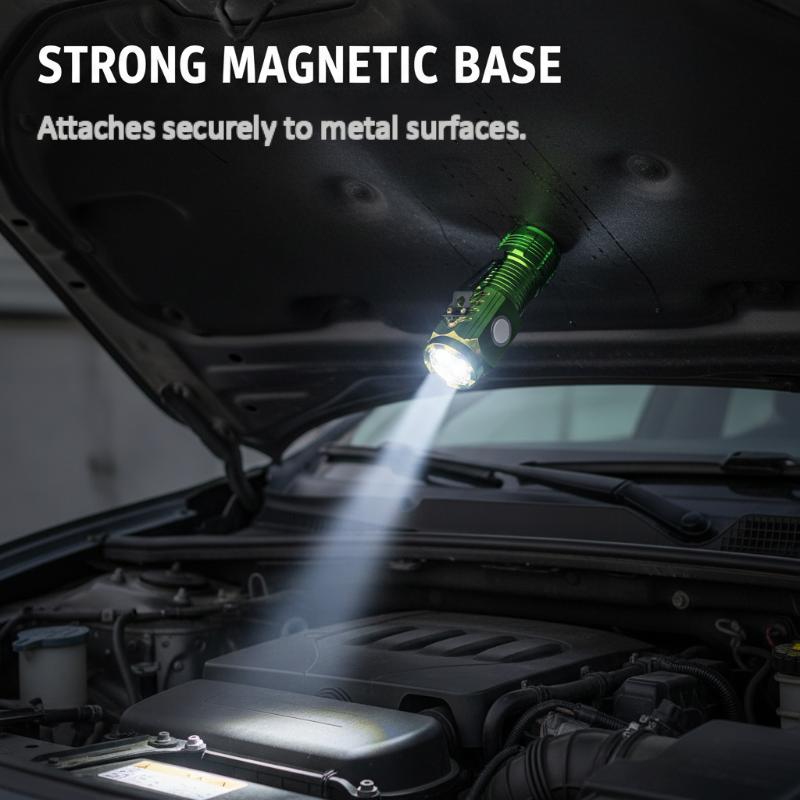 🔋 Mini Magnetic Rechargeable Flashlight – Light That Sticks With You Anywhere! ✨