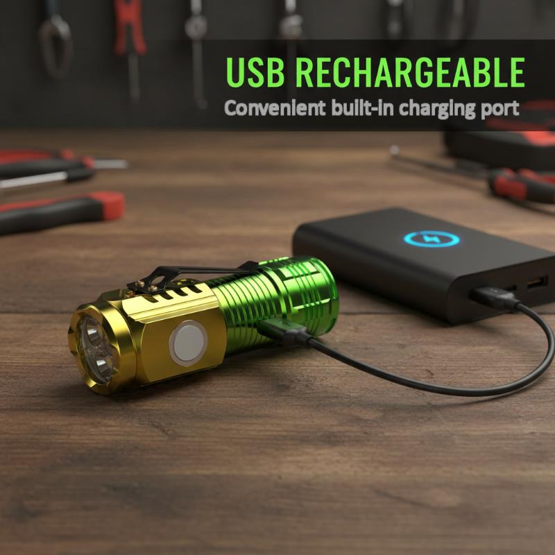 🔋 Mini Magnetic Rechargeable Flashlight – Light That Sticks With You Anywhere! ✨