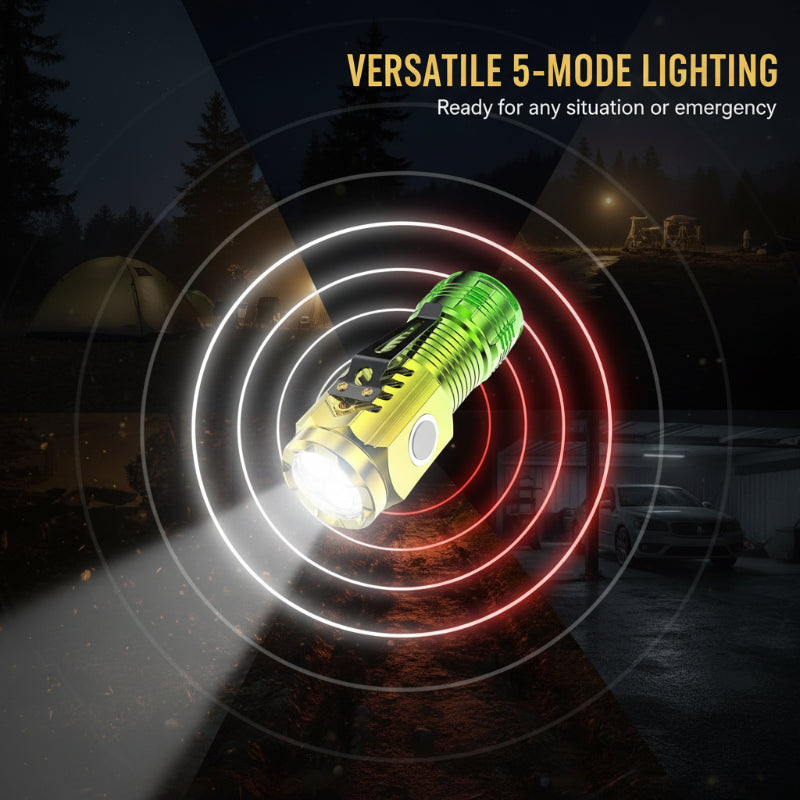 🔋 Mini Magnetic Rechargeable Flashlight – Light That Sticks With You Anywhere! ✨