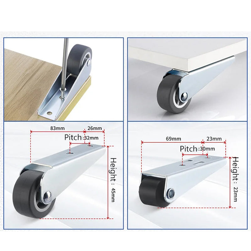Smooth & Silent Caster Wheels – Precision Mobility! Glide Effortlessly, Hear Nothing. ✨
