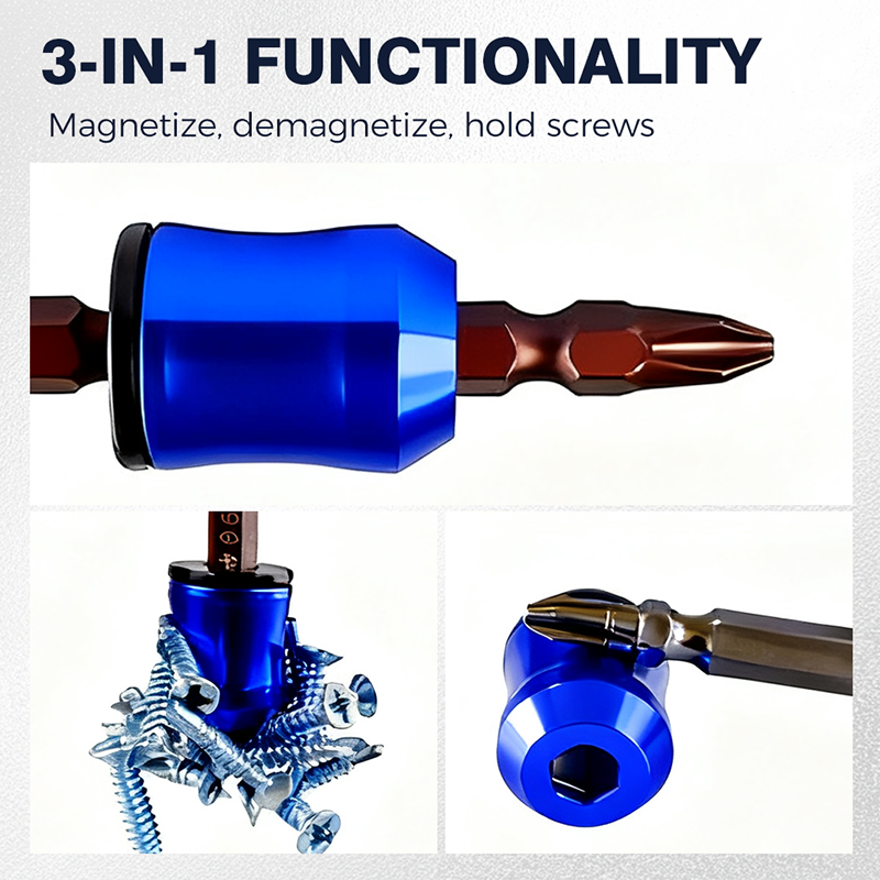 ⚡3-in-1 Magnetic Screwdriver Ring – Quick Bit Swap, Secure Hold & Portable 🧲