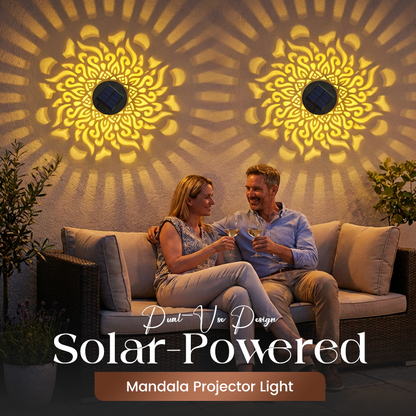 🥳2026 HOT SALE🥳💞50K+ SOLD!☀️🌀 50% OFF! Solar Mandala Light – Projects stunning patterns, 2-in-1 floor & wall. IP65 rustproof, auto on/off. Magical garden glow, zero electricity. 🏡✨