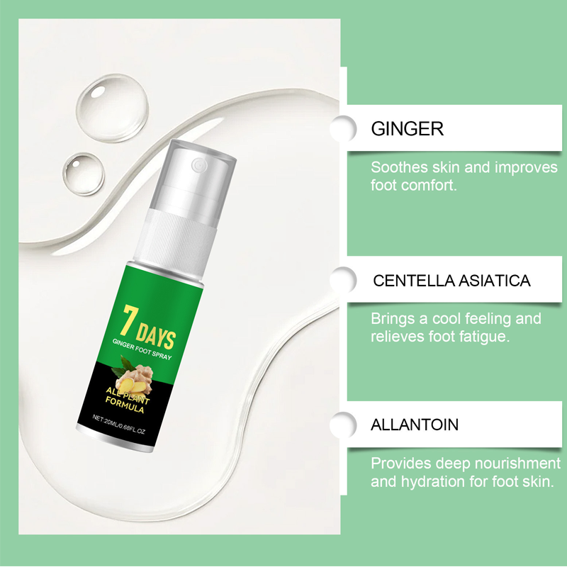 🔥LAST DAY - BUY 1 GET 1 FREE!🏆FootGlow 7-Day Ginger Foot Exfoliating Spray🌿