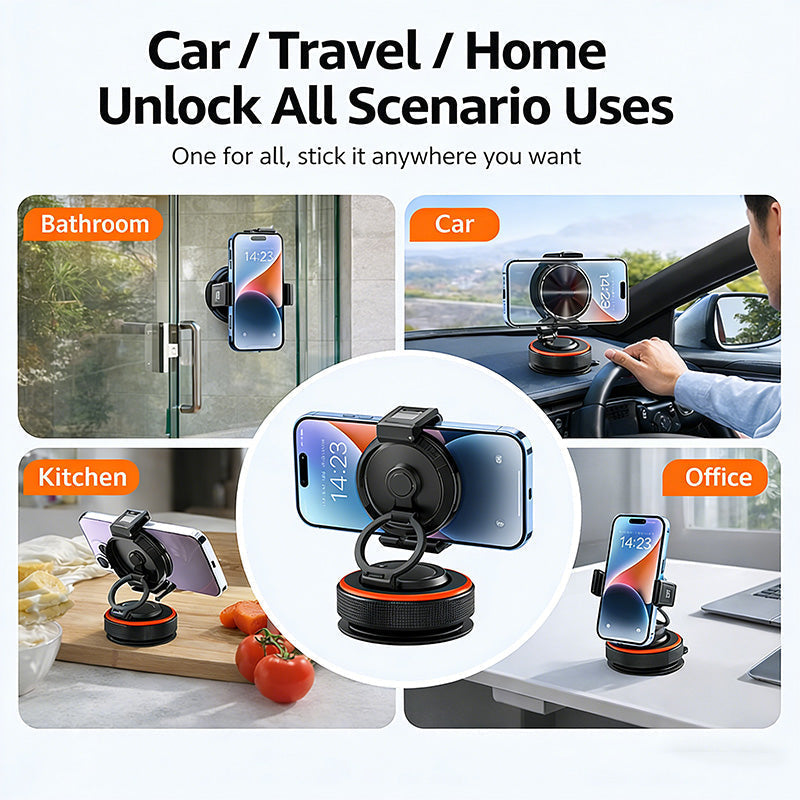 Vacuum Suction Magnetic Car Phone Holder
