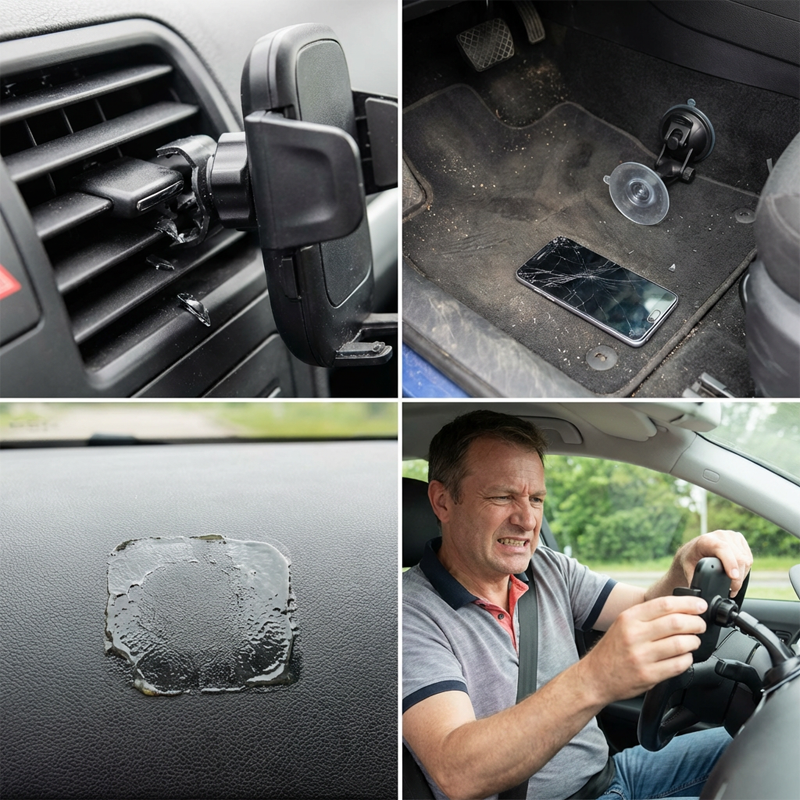 Vacuum Suction Magnetic Car Phone Holder