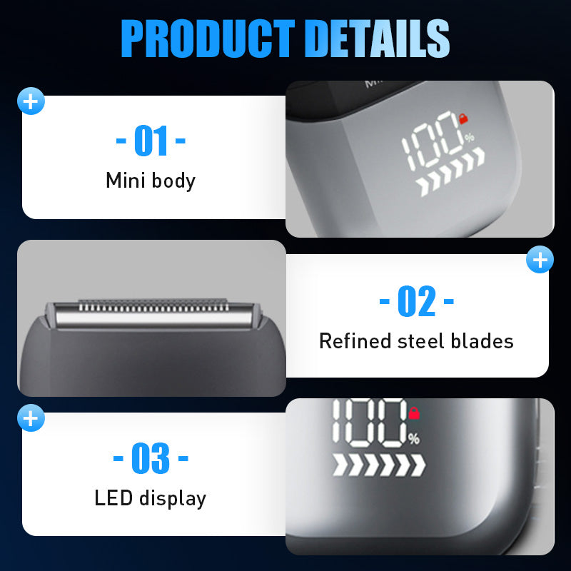 ⚡️🚗Portable Mini Electric Shaver – Ultra-Compact & Cordless for On-the-Go Grooming ✈️🧔 50% OFF – Perfect for Car, Travel, or Quick Touch-Ups Anywhere.