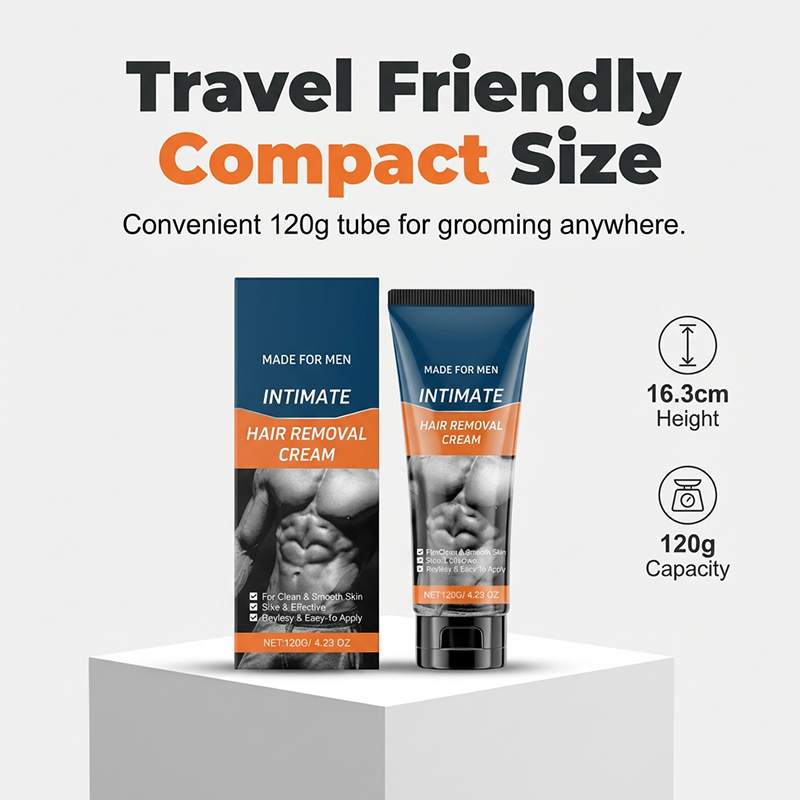 🪒 Crème dépilatoire – Homme • Zones intimes | **Formule apaisante • Sans odeur agressive
