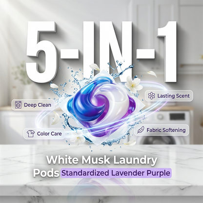 ✨2026 Hot Sale 50% OFF🔥5-in-1 White Musk Laundry Detergent Pods（80PCS）