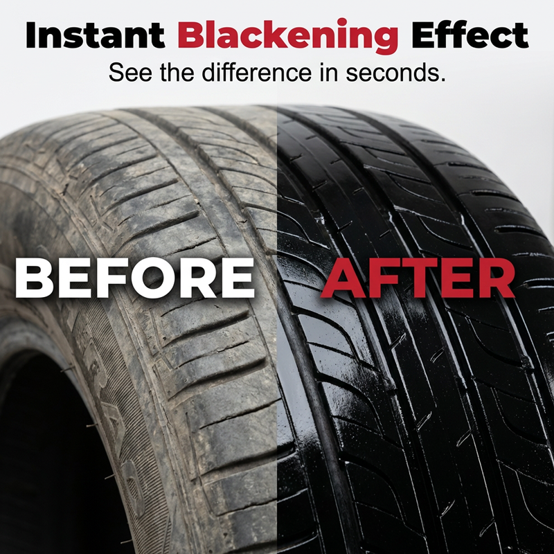 🖤 Instant Black Tire Polishing Paste – Darker, Deeper, Wetter Shine in One Wipe! ✨🚗