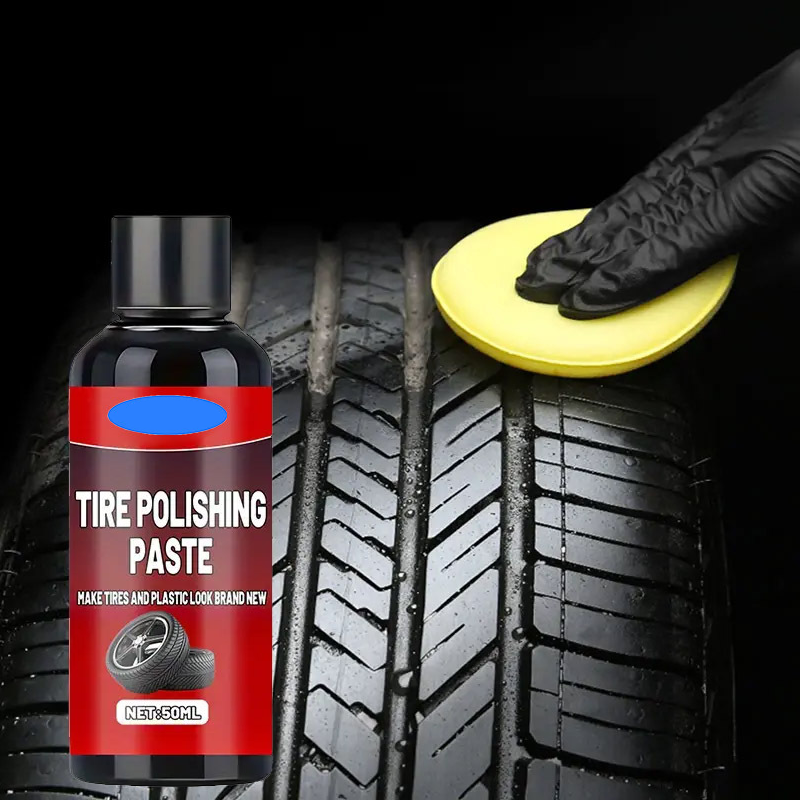🖤 Instant Black Tire Polishing Paste – Darker, Deeper, Wetter Shine in One Wipe! ✨🚗