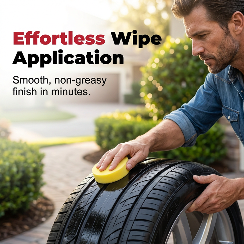 🖤 Instant Black Tire Polishing Paste – Darker, Deeper, Wetter Shine in One Wipe! ✨🚗