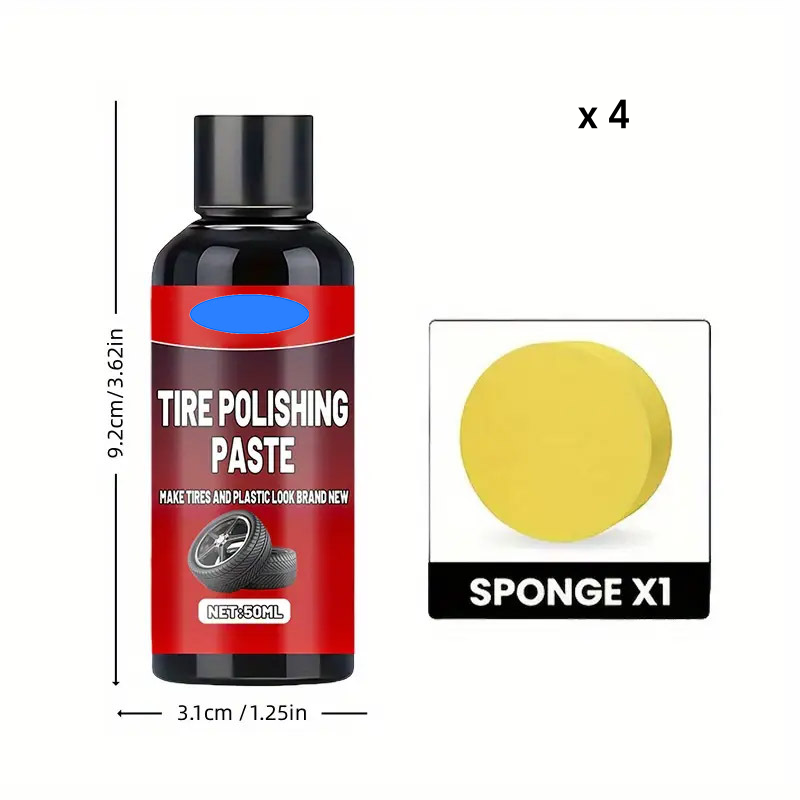 🖤 Instant Black Tire Polishing Paste – Darker, Deeper, Wetter Shine in One Wipe! ✨🚗