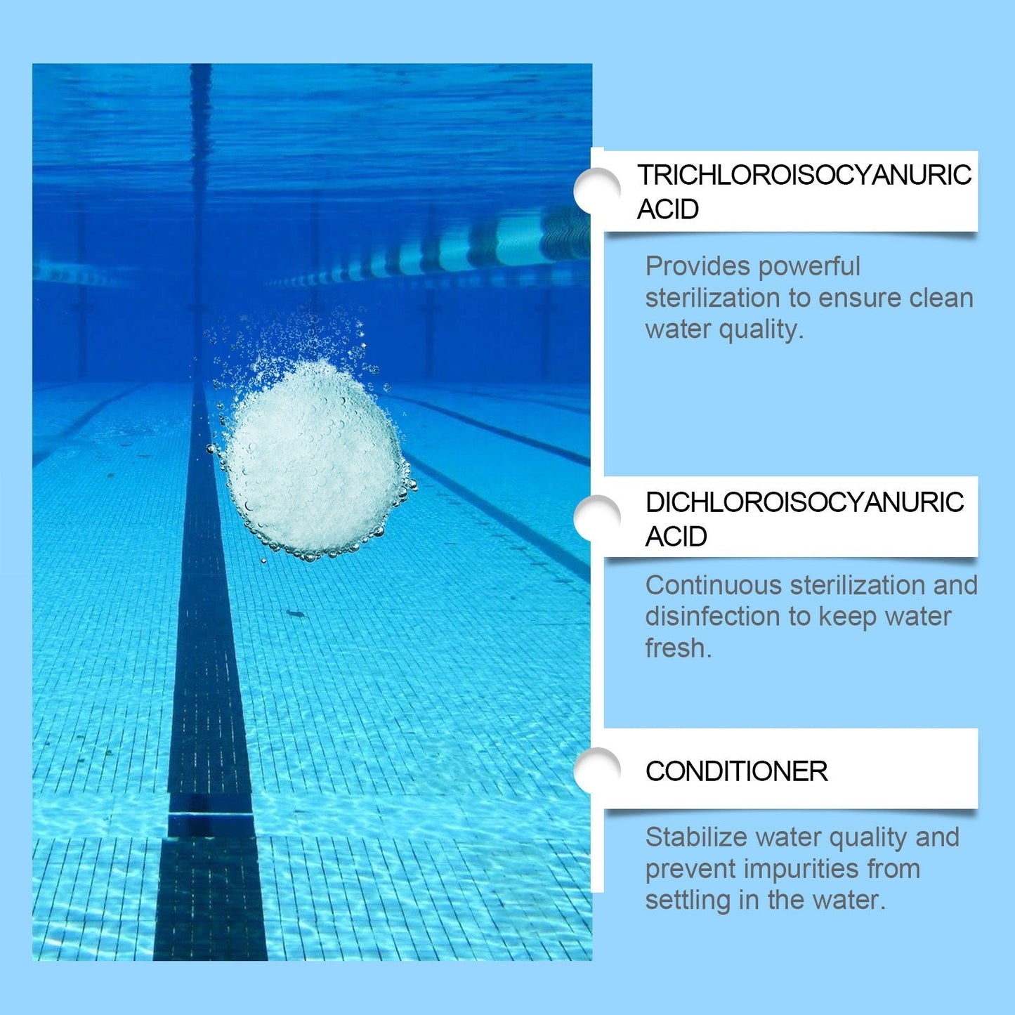 🏊‍♂️ Pool Cleaning Tablets for Crystal Clear Water – Drop, Dissolve, Dive In! 🌊✨
