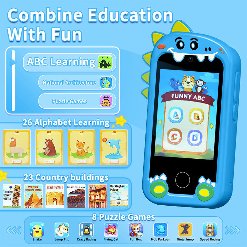 📱 Educational Learning Toy Phone – Smart Fun for Little Learners! 🎓✨ Camera, games, music, and more – the ultimate play-and-learn companion. 🧩🎵