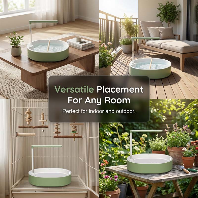 🐦 LIMITED-TIME 50% OFF! 🚿 Electric Bird Bath with Rain Shower & Perch – Safe, Quiet Pump for Happy Birds 🛀