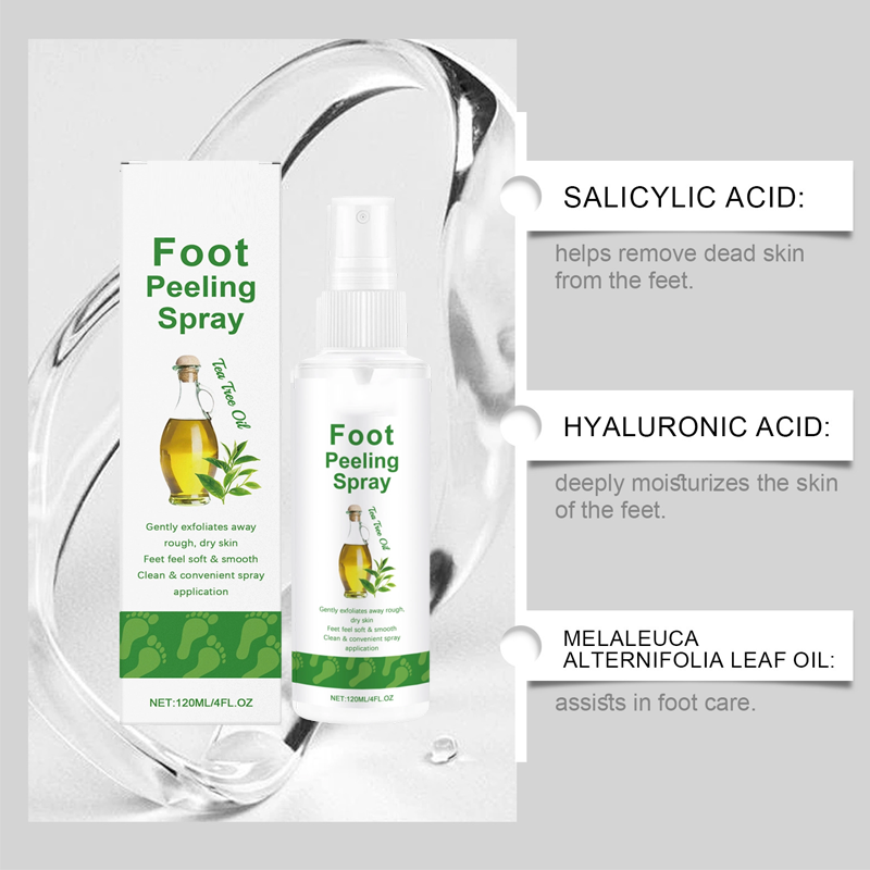 ✨ Tea Tree Foot Peeling Spray – Silky Smooth Feet in Minutes! ✨