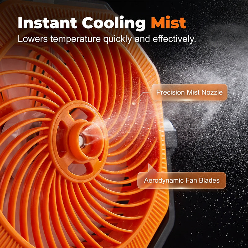 🌞 Solar Portable Misting Camping Fan – Chill Anywhere, Off the Grid! ⛺💨 Cool mist + wide oscillation + remote control – your ultimate outdoor comfort companion. 🔋🌀
