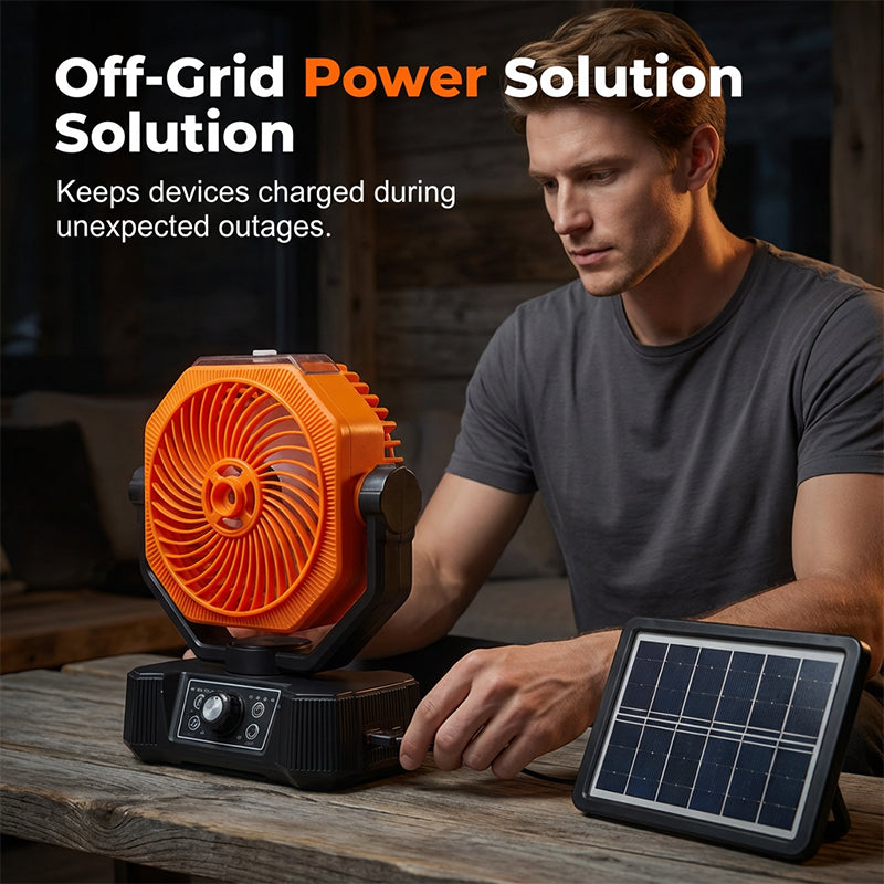 🌞 Solar Portable Misting Camping Fan – Chill Anywhere, Off the Grid! ⛺💨 Cool mist + wide oscillation + remote control – your ultimate outdoor comfort companion. 🔋🌀