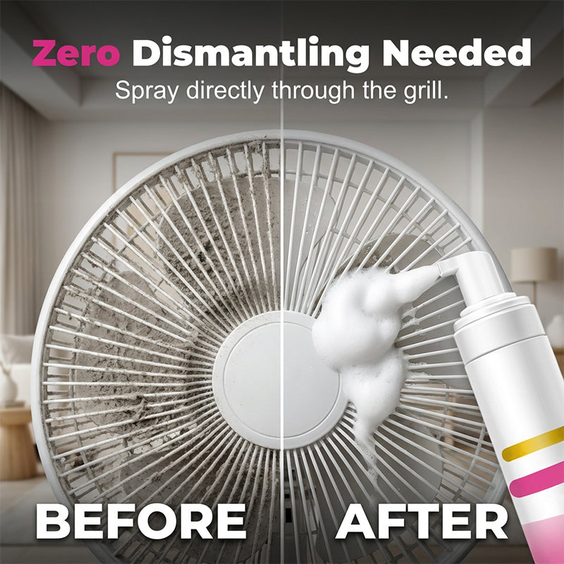 🌀 Fan cleaner spray – no dismantling. Foam melts dust. Works on all fans! 🧼✨