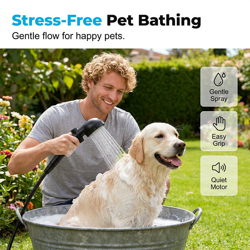 Smart Portable Shower Pump for Travel & Home