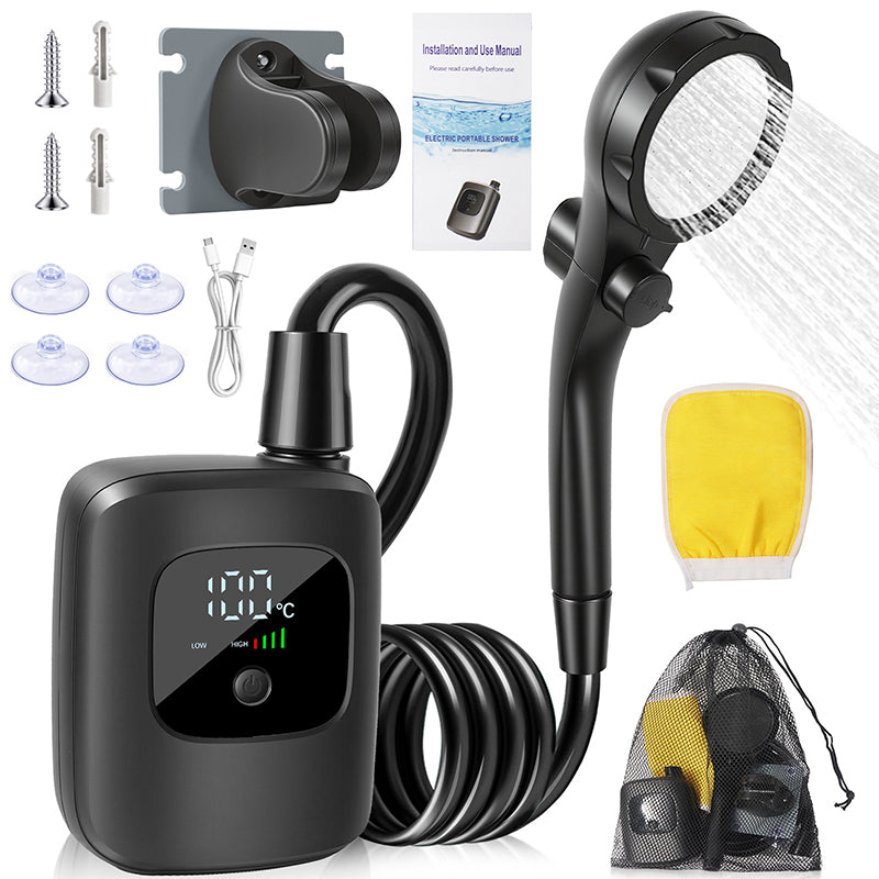 Smart Portable Shower Pump for Travel & Home