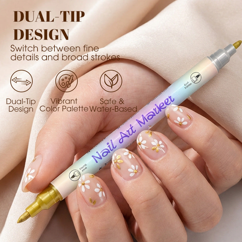 🔥50% off⏰Nail art pen set with two tips
