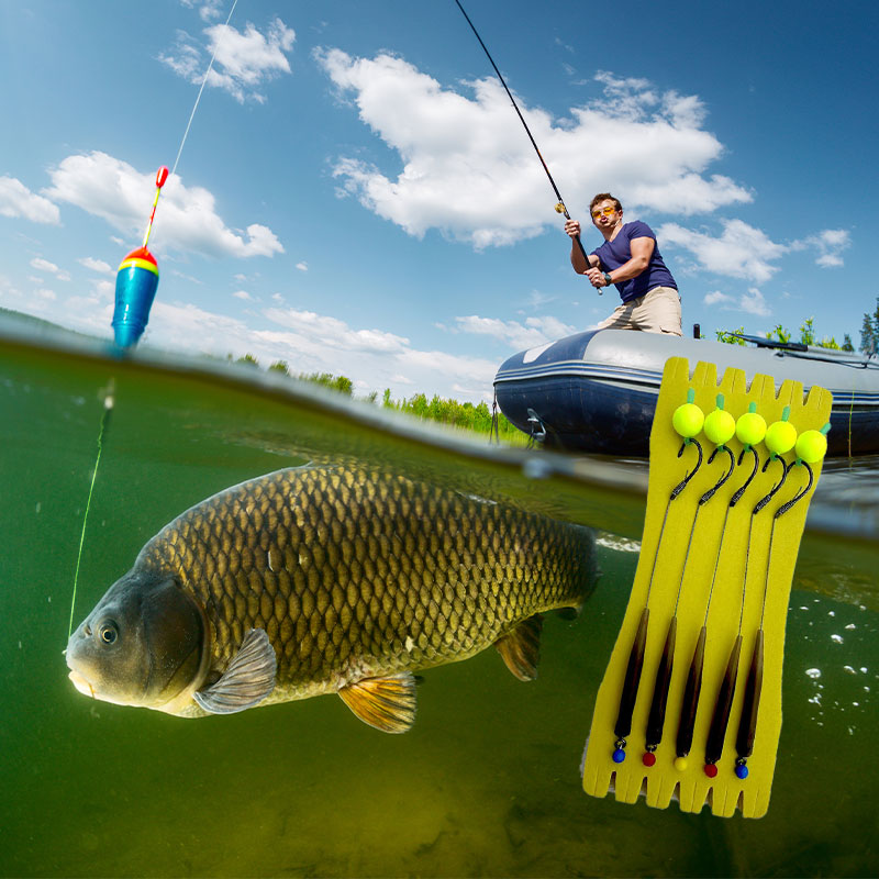 🎣 High Buoyancy Floating Ball Fishing Hook – Floats Naturally, Bites Instantly! 🐟💧 Keeps bait at the perfect depth – more strikes, less waiting. 🔴⚡