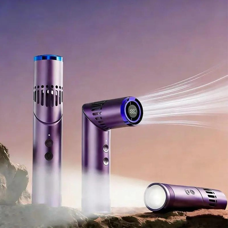 🌀 2-in-1 Rotating Mini Fan & Flashlight – Chill Out, Light Up, On the Go! 🔦💨 Rotating head, 9 speeds, 3000mAh battery – your pocket‑sized comfort companion. 💪✨