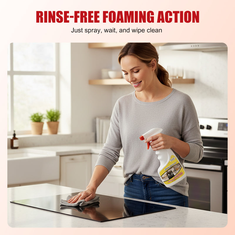 🧼 Powerful Kitchen Degreaser – Spray, Wipe, Shine – No Rinse Needed! 🍳✨ Tough on grease, gentle on surfaces – your kitchen’s new best friend. 💪🧽