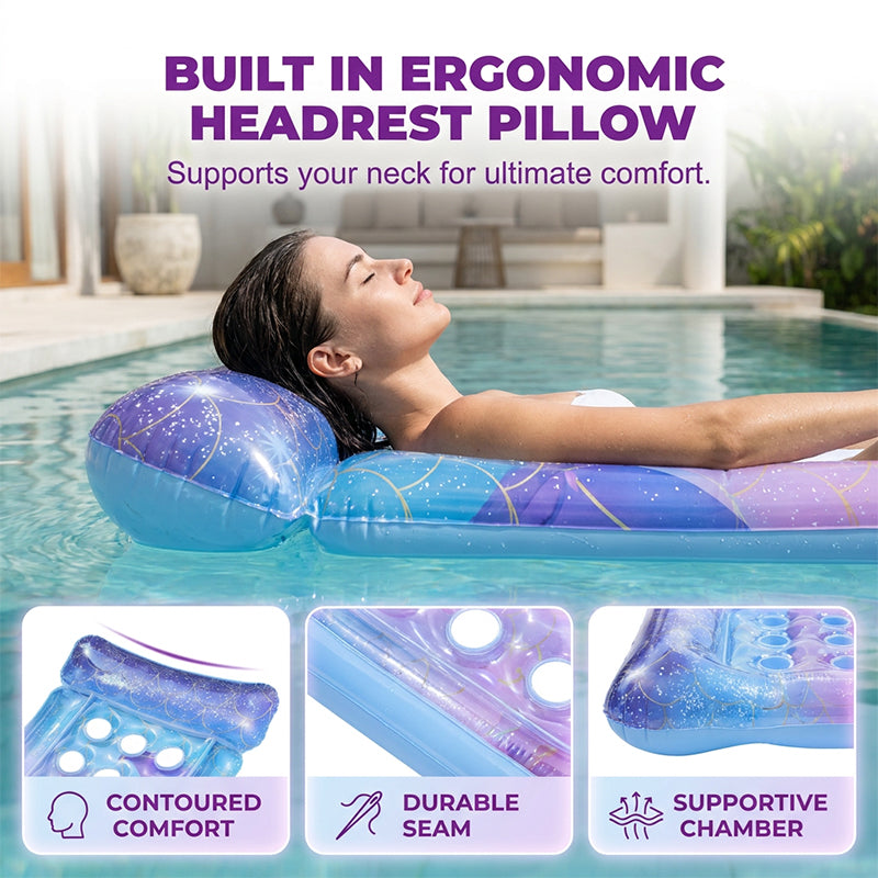 Inflatable Floating Lounge Chair with Holes