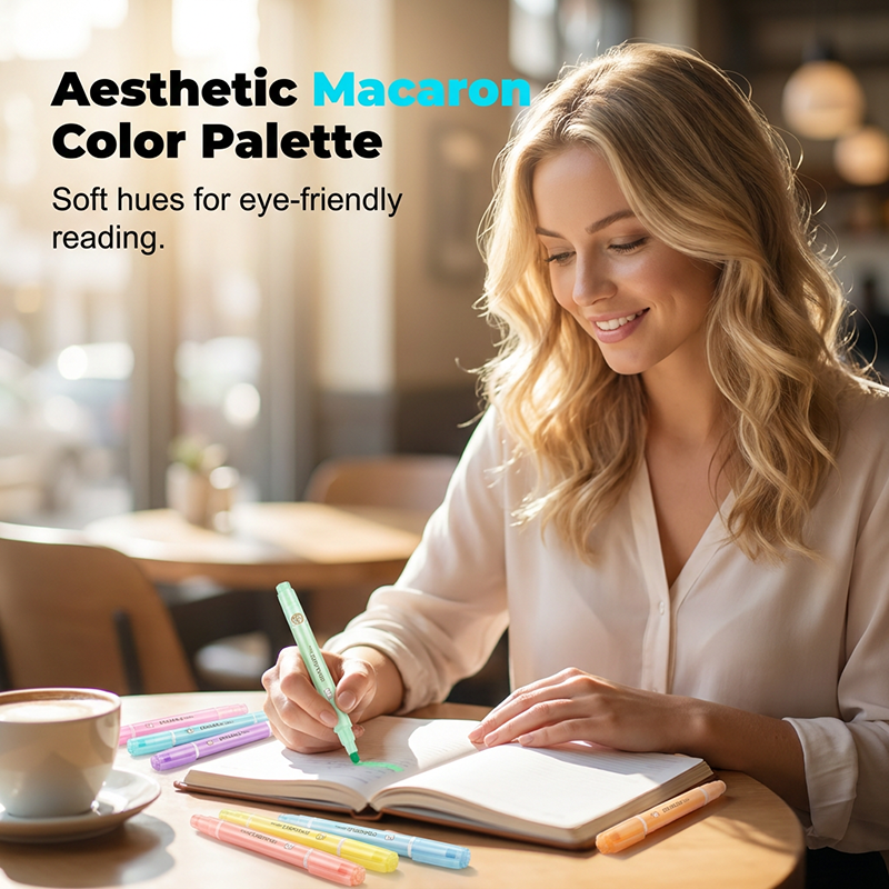 12-Piece No-Bleed Dual Tip Highlighters