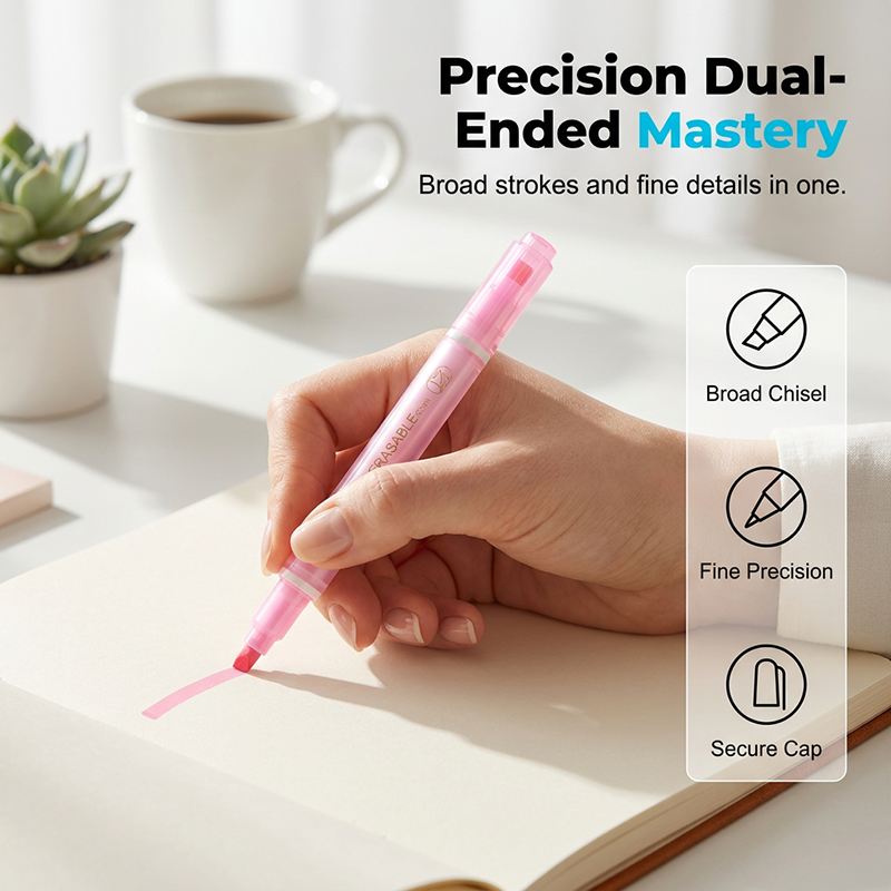 12-Piece No-Bleed Dual Tip Highlighters