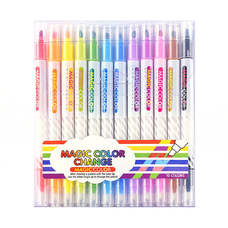 12-Piece No-Bleed Dual Tip Highlighters